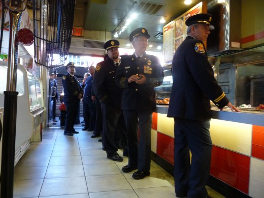 New York - firemen at Sbarro