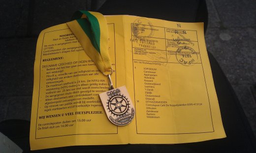 Noorderrondrit op de fiets 2012 - medal