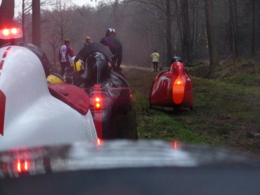 Northern Velomobile Ride 2012 - traffic jam on the cycle path