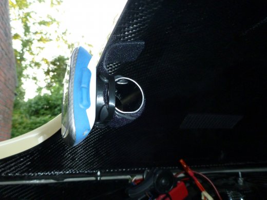 Velcro bike computer holder (mounted)