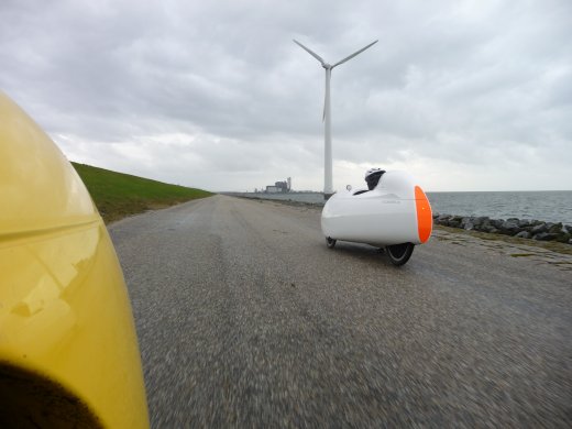 Velomobiel.nl QuestXS test ride - chasing Anton