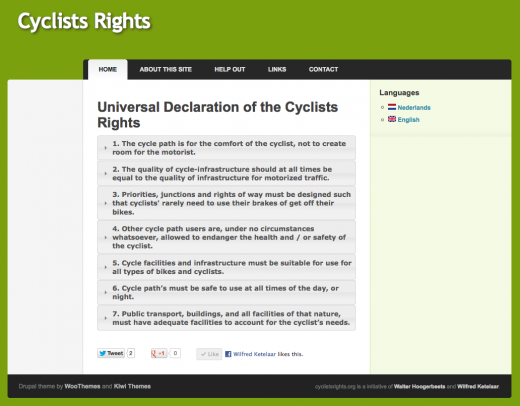 Cyclists Rights (screenshot)